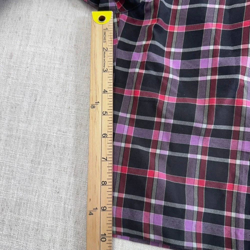 Adidas Mens Plaid‎ Golf Shorts Black Pink Purple Check Size 33